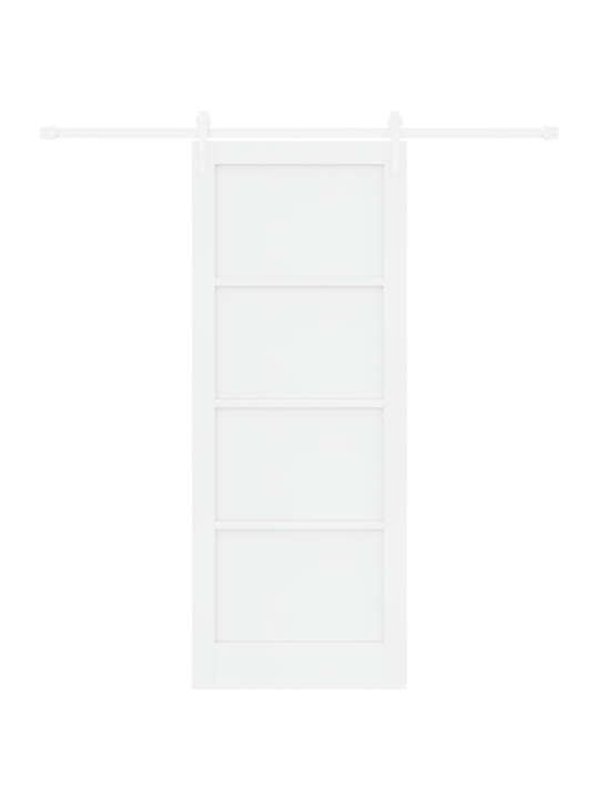Posuvné dveře s kovaním bílá 83x211 cm masivní dřevo borovice