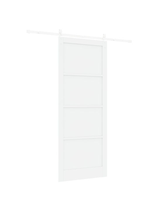 Posuvné dveře se sadou hardwaru bílé 93x232 cm masivní dřevo borové, interiérové dveře 'orkdal'bílé 93x232x4 cm masivní dřevo borové