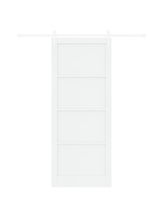 Posuvné dveře se sadou hardwaru bílé 93x232 cm masivní dřevo borové, interiérové dveře 'orkdal'bílé 93x232x4 cm masivní dřevo borové