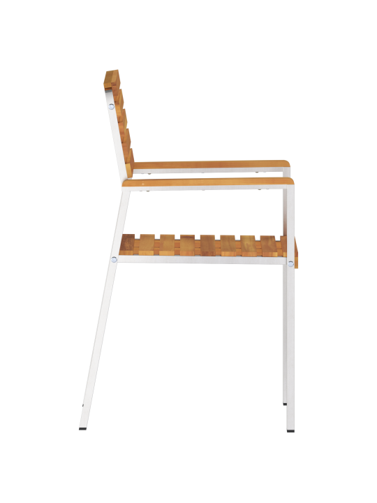 Stohovatelné zahradní židle 8 ks 54.5x56x89 cm z masivního akáciového dřeva