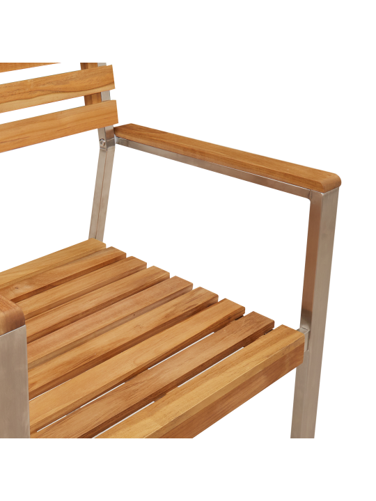 Stohovatelné zahradní židle 6 ks 54,5x56x89 cm z masivního teaku