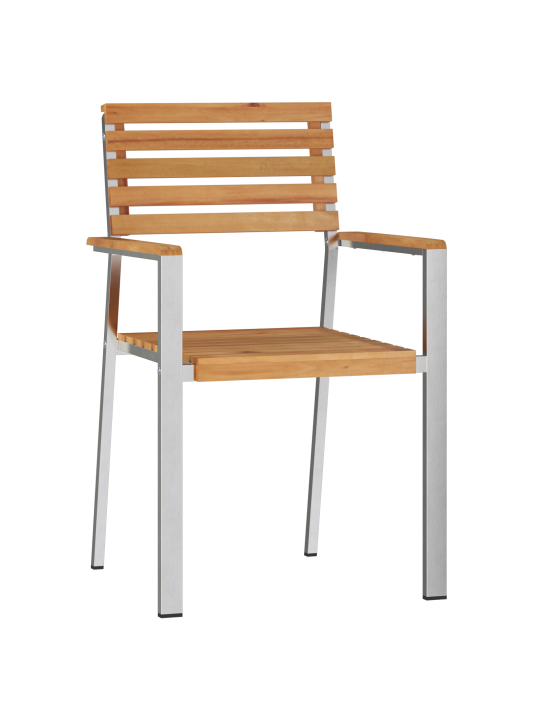Stohovatelné zahradní židle 6 ks 54,5x56x89 cm z masivního teaku