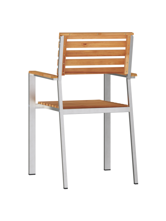 Stohovatelné zahradní židle 6 ks 54,5x56x89 cm z masivního teaku