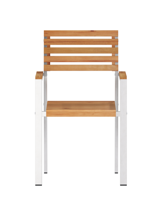Stohovatelné zahradní židle 6 ks 54,5x56x89 cm z masivního teaku