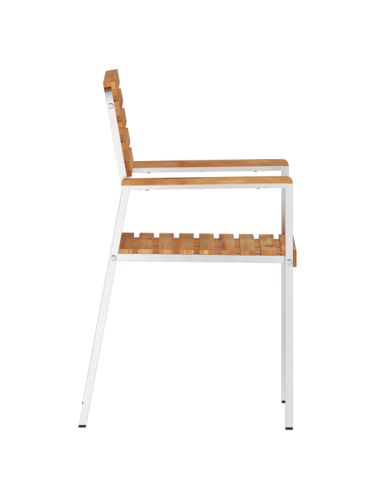 Stohovatelné zahradní židle 6 ks 54,5x56x89 cm z masivního teaku