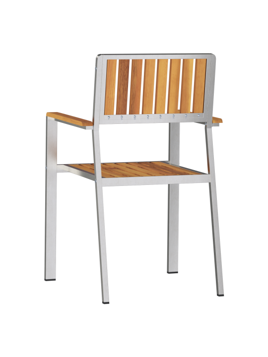 Stohovací zahradní židle 6 ks 54.5x56x87 cm masivní teakové dřevo