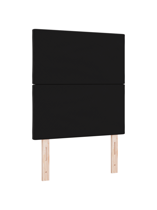 Čelo postele s diamantovým blokem, černé, 80 cm samet