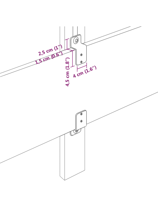 Růžové sametové čelo postele - 80 cm
