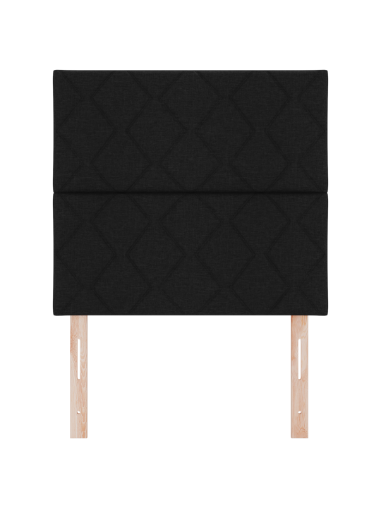 Čelo postele diamantové bloky design černé 90 cm tkanina