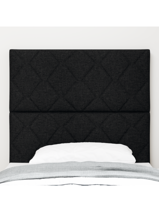 Čelo postele diamantové bloky design černé 90 cm tkanina