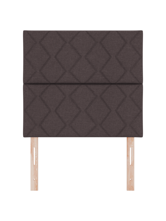Čelo postele design diamantových bloků hnědé 90 cm látkové