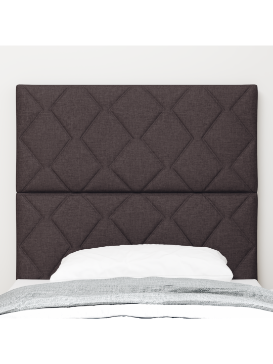 Čelo postele design diamantových bloků hnědé 90 cm látkové