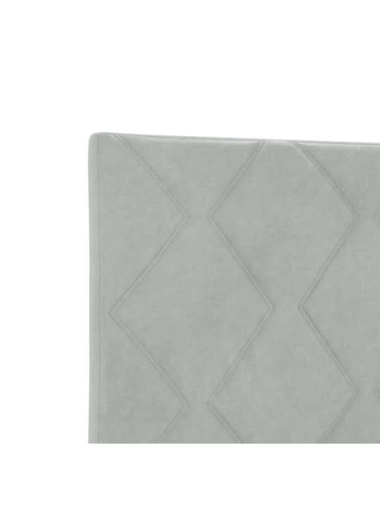Čelo postele design diamantových bloků světle šedé 90 cm sametové