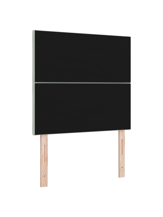 Čelo postele design diamantových bloků světle šedé 90 cm sametové