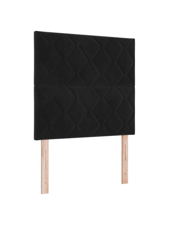 Čelo postele diamantový blok černý 90 cm samet
