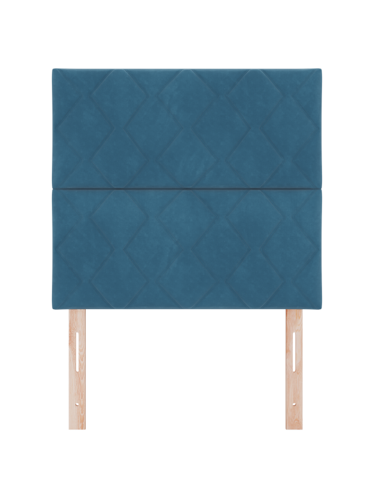 Čelo postele s diamantovým blokem designu tmavě modré 90 cm sametové