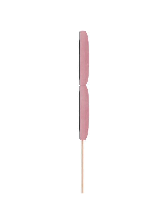 Růžové čelo postele s diamantovými bloky 90 cm samet