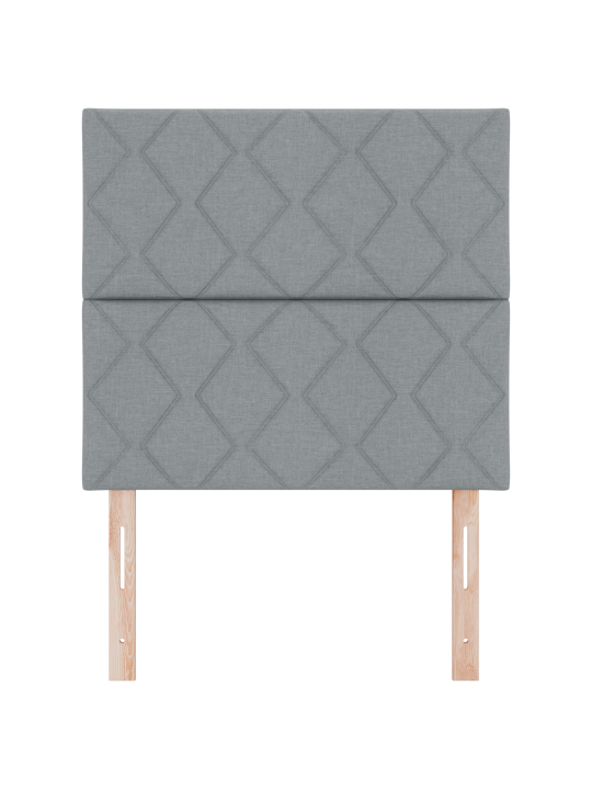 Čelo postele design s diamantovými bloky světle šedé 100 cm tkanina