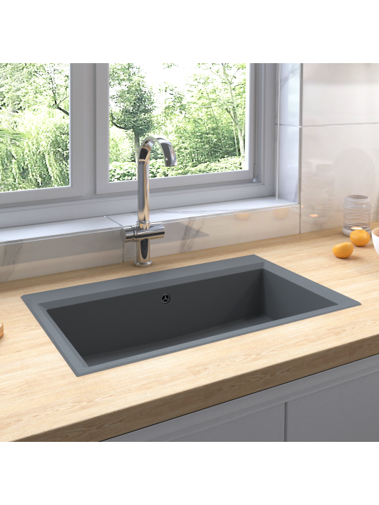 Kuchyňský dřez šedý 790x500x193 mm granit