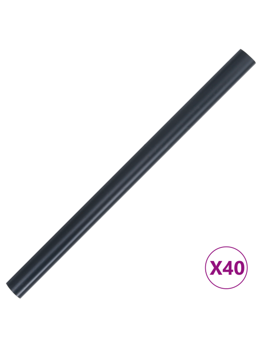 Zahradní ochranné panely 2 ks pvc 35x0,19 m matná tmavě šedá