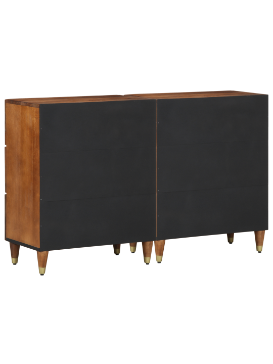 Kredence 2 ks medově hnědá 60x33.5x75 cm z masivního dřeva, kredenc 60x33x75 cm z masivního dřeva