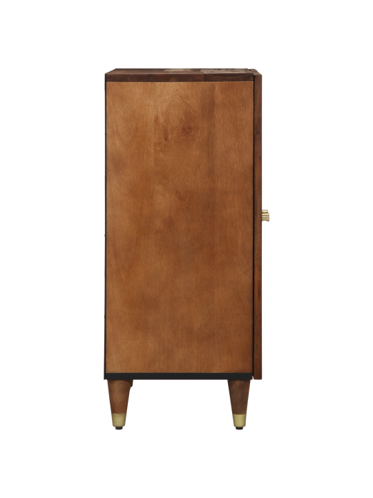 Kredence 2 ks medově hnědá 60x33.5x75 cm z masivního dřeva, kredenc 60x33x75 cm z masivního dřeva