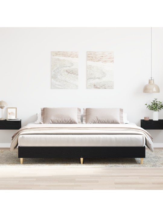 Rám postele černý dub 180x200 cm zpracované dřevo