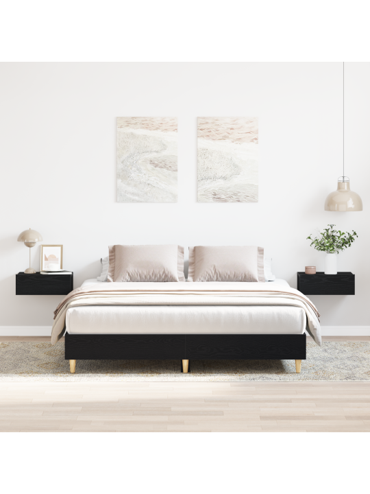 Rám postele černý dub 150x200 cm překližka