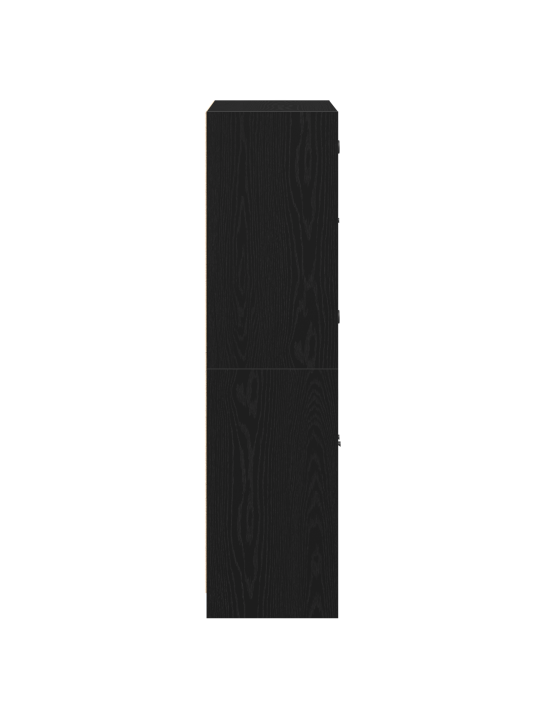 Vysoká skříň s dvířky černý dub 68x37x142 cm kompozitní dřevo