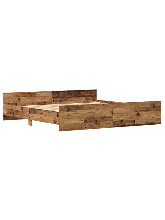 Rám postele staré dřevo 200x200 cm zpracované dřevo