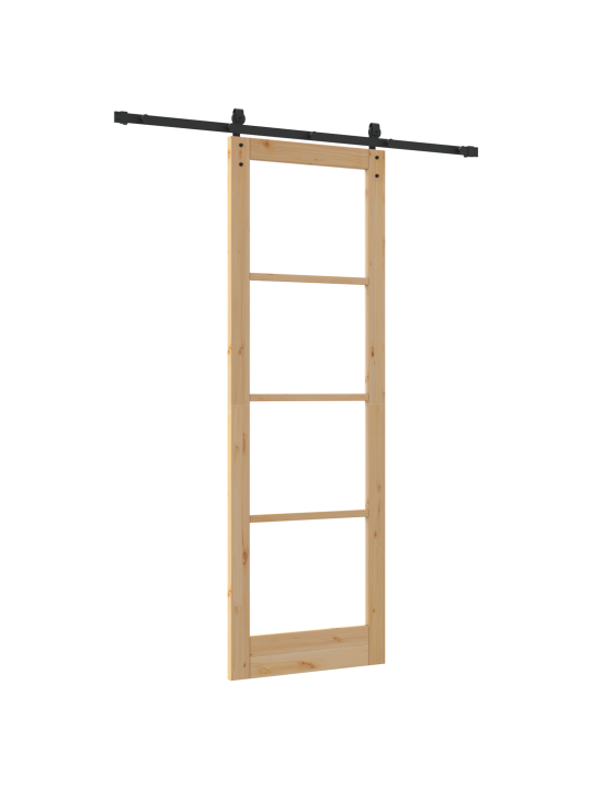 Posuvné dveře s hardwarem set 'orkdal'masivní dřevo a sklo, interiérové dveře se sklem 'orkdal'78x232x4 cm masivní dřevo borovice