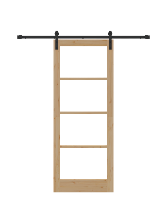 Posuvné dveře s hardwarem 'orkdal'solidní dřevo a sklo, interiérové dveře se sklem 'orkdal'83x211x4 cm solidní dřevo borovice