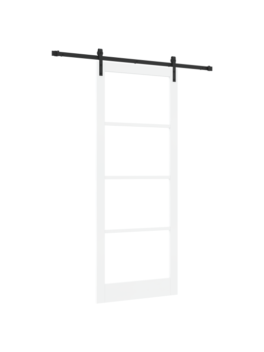Posuvné dveře s kovaním 'orkdal'bílá solidní dřevo a sklo, vnitřní dveře se sklem 'orkdal'bílá 93x232x4 cm