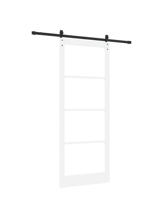 Posuvné dveře s kovaním 'orkdal'bílá solidní dřevo a sklo, vnitřní dveře se sklem 'orkdal'bílá 93x232x4 cm