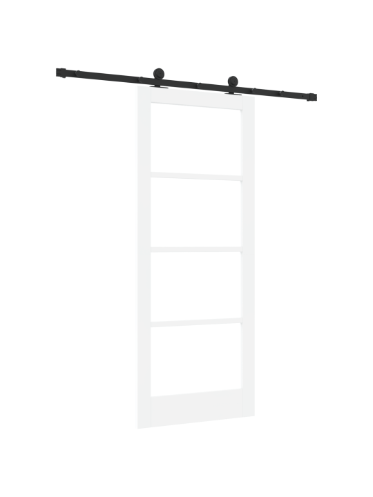 Posuvné dveře s hardware sadou 'orkdal'bílá hladké dřevo a sklo, vnitřní dveře se sklem 'orkdal'bílá 83x202x4 cm