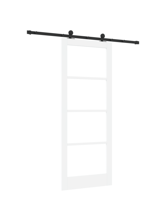 Posuvné dveře s hardwarem 'orkdal'bílá masivní dřevo a sklo, interiérové dveře se sklem 'orkdal'bílá 83x211x4 cm