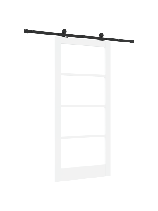 Posuvné dveře se sadou kování 'orkdal'bílý masivní dřevo a sklo, interiérové dveře se sklem 'orkdal'bílá 93x202x4 cm
