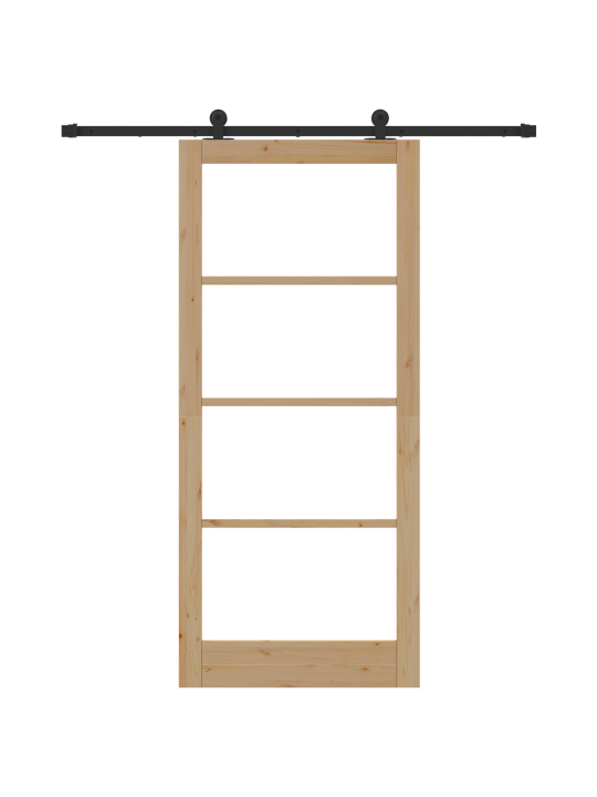 Posuvné dveře s hardwarem 'orkdal'masivní dřevo & sklo, vnitřní dveře se sklem 'orkdal'93x211x4 cm masivní borové dřevo