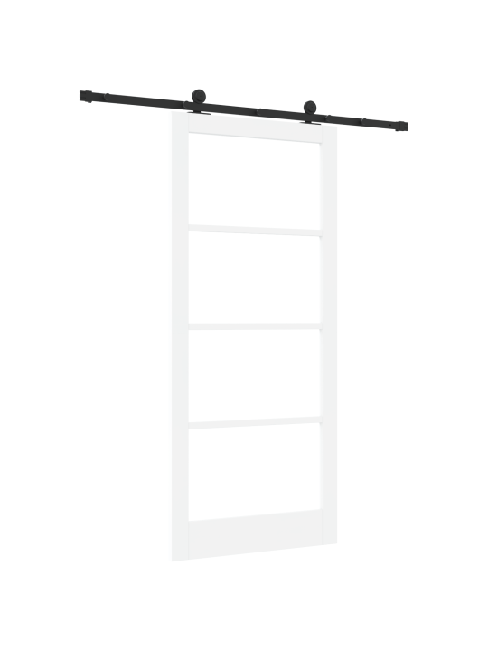 Posuvné dveře se sadou hardwaru 'orkdal'bílé masivní dřevo a sklo, interiérové dveře se sklem 'orkdal'bílé 93x211x4 cm