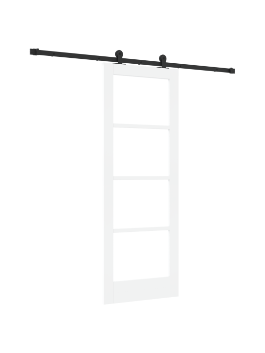 Posuvné dveře s hardwarem 'orkdal'bílé masivní dřevo a sklo, interiérové dveře se sklem 'orkdal'bílé 73.5 x 198.5 x 4 cm