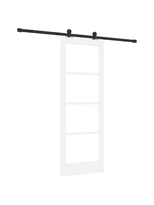 Posuvné dveře s hardwarem 'orkdal'bílé masivní dřevo a sklo, interiérové dveře se sklem 'orkdal'bílé 73.5 x 198.5 x 4 cm