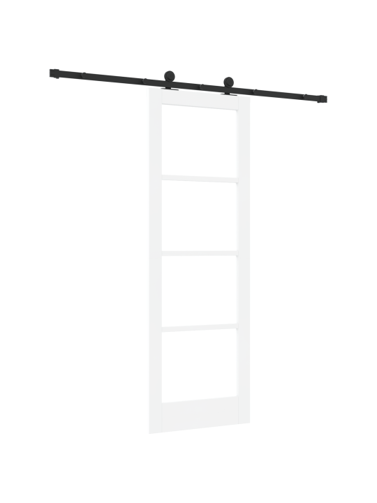 Posuvné dveře s hardwarovou sadou 'orkdal'bílá masivní dřevo a sklo, interiérové dveře se sklem 'orkdal'bílá 73,5x211x4 cm