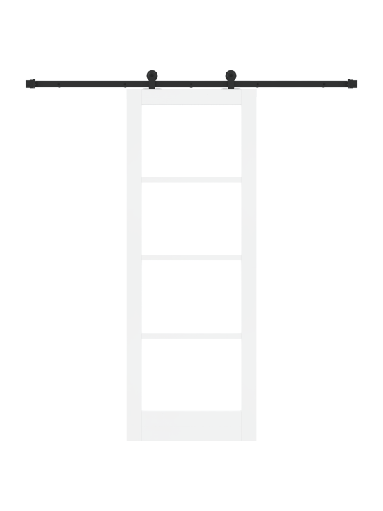 Posuvné dveře s hardware 'orkdal'bílé masivní dřevo a sklo, vnitřní dveře se sklem 'orkdal'bílé 78x211x4 cm
