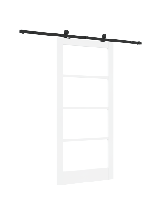 Posuvné dveře s hardwarem 'orkdal'bílé z masivního dřeva a skla, vnitřní dveře se sklem 'orkdal'bílé 93x202x4 cm