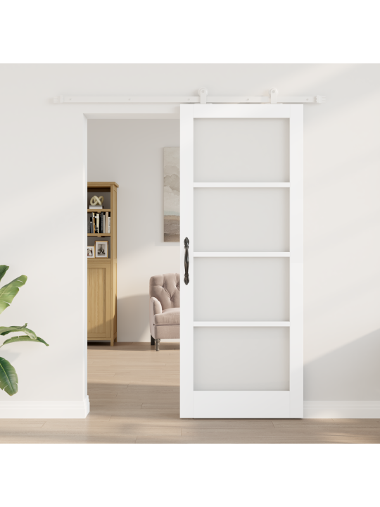 Posuvné dveře 'orkdal'bílá z kompozitního dřeva a skla, vnitřní dveře se sklem 'orkdal'bílá 83x211x4 cm
