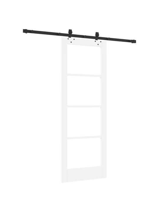 Posuvné dveře s hardwarem 'orkdal'bílá pevná dřevina a sklo, vnitřní dveře se sklem 'orkdal'bílá 73.5x198.5x4 cm