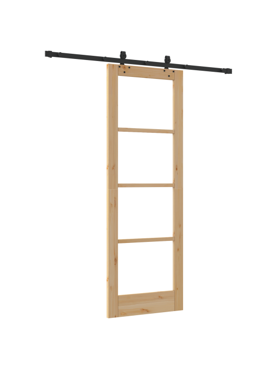Posuvné dveře s hardwarem set 'orkdal'masivní dřevo a sklo, vnitřní dveře se sklem 'orkdal'73,5x211x4 cm masivní borové dřevo