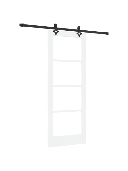 Posuvné dveře s hardwarem 'orkdal'bílý masivní dřevo a sklo, vnitřní dveře se sklem 'orkdal'bílá 78x202x4 cm