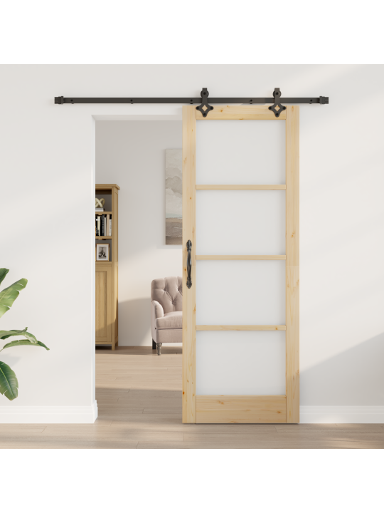 Posuvný dveře se sadou hardware 'orkdal'kvalitní dřevo a sklo, interiérový dveře se sklem 'orkdal'78x211x4 cm kvalitní dřevo borovice