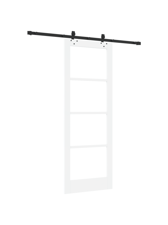 Posuvný dveře s hardwarovou sadou 'orkdal'bílé z masivního dřeva a skla, interiérový dveře se sklem 'orkdal'bílé 78x211x4 cm